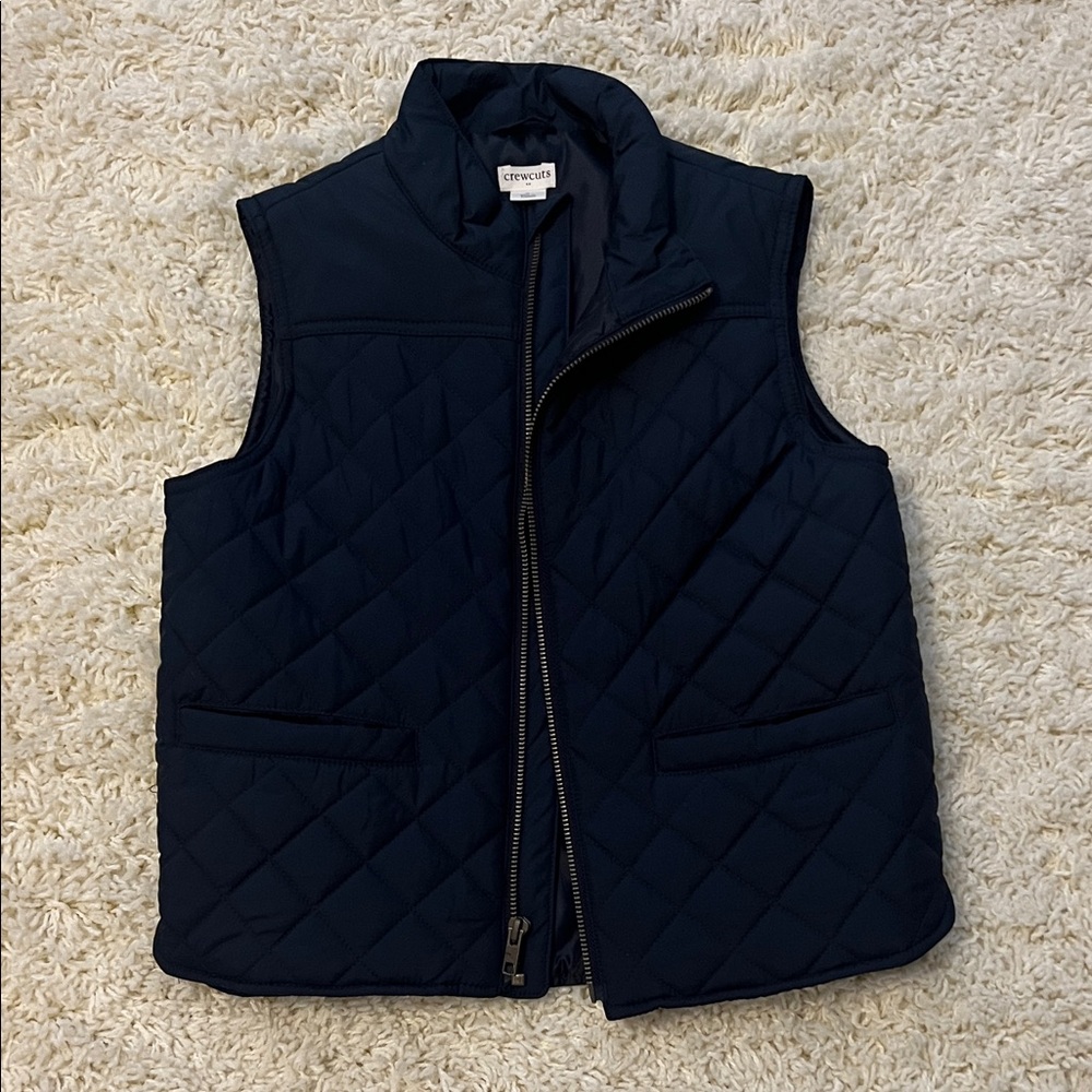 Crewcuts Navy Quilted Vest